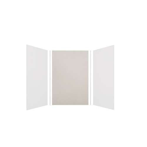 Expressions 48-in x 36-in x 72-in Glue to Wall 3-Piece Shower Kit, White / Houndstooth, EWK483672-3146