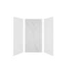 Expressions 48-in x 36-in x 96-in Glue to Wall 3-Piece Shower Kit, White / Bianca, EWK483696-3141