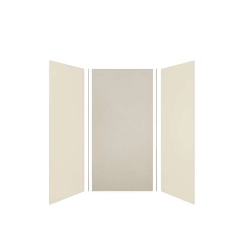 Expressions 48-in x 36-in x 96-in Glue to Wall 3-Piece Shower Kit, Cameo / Biscuit / Houndstooth, EWK483696-3246