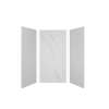 Expressions 48-in x 36-in x 96-in Glue to Wall 3-Piece Shower Kit, Grey / Bianca, EWK483696-3941