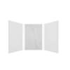 Expressions 48-in x 48-in x 72-in Glue to Wall 3-Piece Shower Kit, White / Bianca, EWK484872-3141
