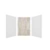 Expressions 48-in x 48-in x 72-in Glue to Wall 3-Piece Shower Kit, White / Sorento, EWK484872-3143