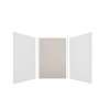 Expressions 48-in x 48-in x 72-in Glue to Wall 3-Piece Shower Kit, White / Houndstooth, EWK484872-3146