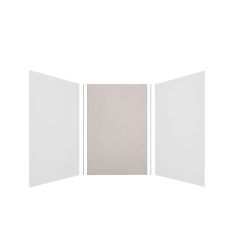 Expressions 48-in x 48-in x 72-in Glue to Wall 3-Piece Shower Kit, White / Houndstooth, EWK484872-3146