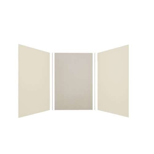 Expressions 48-in x 48-in x 72-in Glue to Wall 3-Piece Shower Kit, Cameo / Biscuit / Houndstooth, EWK484872-3246