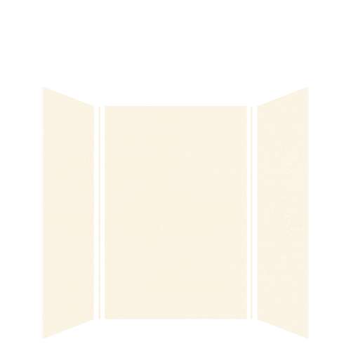 Expressions 48-in x 48-in x 72-in Glue to Wall 3-Piece Shower Kit, Cameo / Biscuit, EWK484872-32