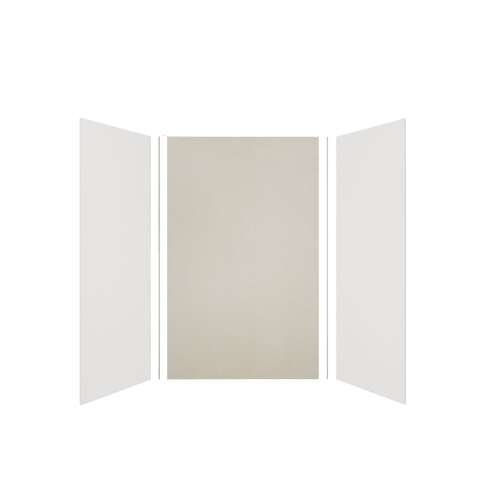 Expressions 60-in x 36-in x 96-in Glue to Wall 3-Piece Shower Kit, White / Houndstooth, EWK603696-3146