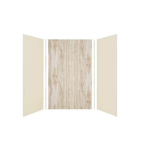 Expressions 60-in x 36-in x 96-in Glue to Wall 3-Piece Shower Kit, Cameo / Biscuit / Sorento, EWK603696-3243