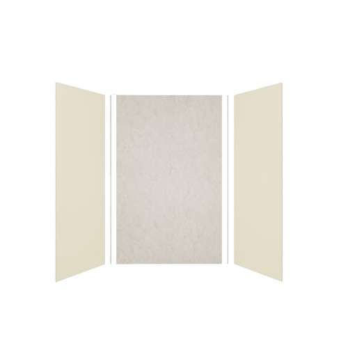Expressions 60-in x 36-in x 96-in Glue to Wall 3-Piece Shower Kit, Cameo / Biscuit / Sea Fog, EWK603696-3244
