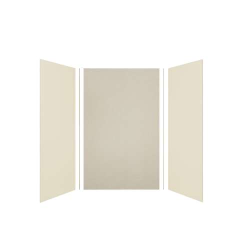 Expressions 60-in x 36-in x 96-in Glue to Wall 3-Piece Shower Kit, Cameo / Biscuit / Houndstooth, EWK603696-3246