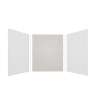 Expressions 60-in x 48-in x 72-in Glue to Wall 3-Piece Shower Kit, White / Sea Fog, EWK604872-3144
