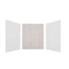 Expressions 60-in x 48-in x 72-in Glue to Wall 3-Piece Shower Kit, White / Bleached Oak, EWK604872-3145