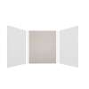 Expressions 60-in x 48-in x 72-in Glue to Wall 3-Piece Shower Kit, White / Houndstooth, EWK604872-3146