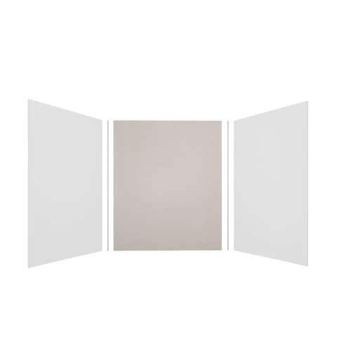 Expressions 60-in x 48-in x 72-in Glue to Wall 3-Piece Shower Kit, White / Houndstooth, EWK604872-3146