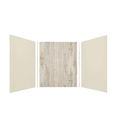 Expressions 60-in x 48-in x 72-in Glue to Wall 3-Piece Shower Kit, Cameo / Biscuit / Sorento, EWK604872-3243
