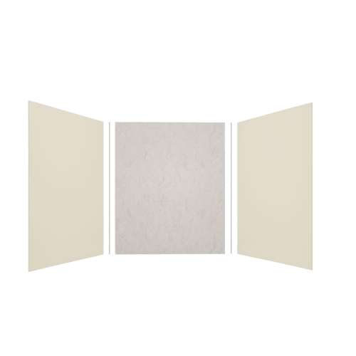 Expressions 60-in x 48-in x 72-in Glue to Wall 3-Piece Shower Kit, Cameo / Biscuit / Sea Fog, EWK604872-3244