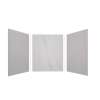 Expressions 60-in x 48-in x 72-in Glue to Wall 3-Piece Shower Kit, Grey / Bianca, EWK604872-3941