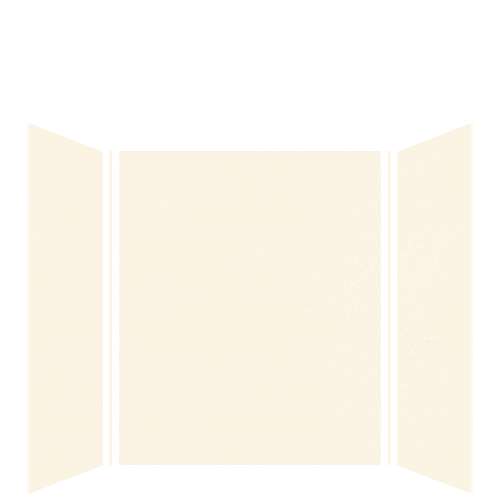 Expressions 60-in x 48-in x 72-in Glue to Wall 3-Piece Shower Kit, Cameo / Biscuit, EWK604872-32