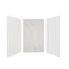 Expressions 60-in x 48-in x 96-in Glue to Wall 3-Piece Shower Kit, White / Bianca, EWK604896-3141