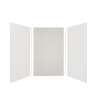 Expressions 60-in x 48-in x 96-in Glue to Wall 3-Piece Shower Kit, White / Sea Fog, EWK604896-3144