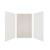 Expressions 60-in x 48-in x 96-in Glue to Wall 3-Piece Shower Kit, White / Bleached Oak, EWK604896-3145