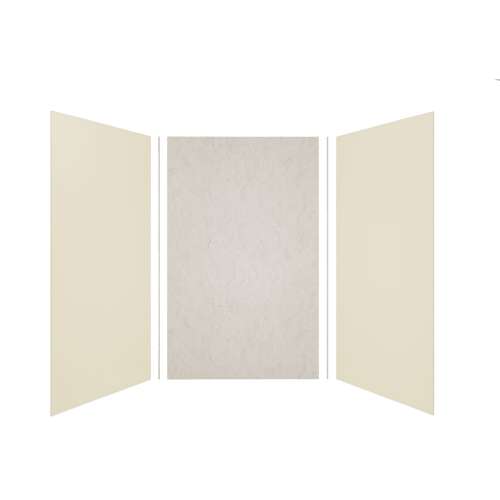 Expressions 60-in x 48-in x 96-in Glue to Wall 3-Piece Shower Kit, Cameo / Biscuit / Sea Fog, EWK604896-3244