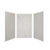 Expressions 60-in x 48-in x 96-in Glue to Wall 3-Piece Shower Kit, Grey / Bianca, EWK604896-3941