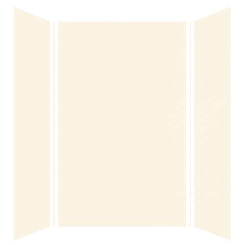 Expressions 60-in x 48-in x 96-in Glue to Wall 3-Piece Shower Kit, Cameo / Biscuit, EWK604896-32