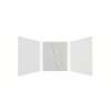 Expressions 60-in x 60-in x 72-in Glue to Wall 3-Piece Shower Kit, White / Bianca, EWK606072-3141