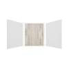 Expressions 60-in x 60-in x 72-in Glue to Wall 3-Piece Shower Kit, White / Sorento, EWK606072-3143