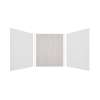 Expressions 60-in x 60-in x 72-in Glue to Wall 3-Piece Shower Kit, White / Bleached Oak, EWK606072-3145