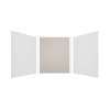 Expressions 60-in x 60-in x 72-in Glue to Wall 3-Piece Shower Kit, White / Houndstooth, EWK606072-3146