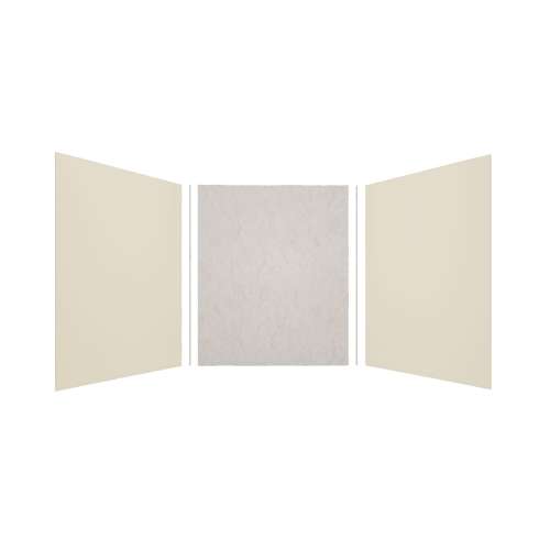 Expressions 60-in x 60-in x 72-in Glue to Wall 3-Piece Shower Kit, Cameo / Biscuit / Sea Fog, EWK606072-3244