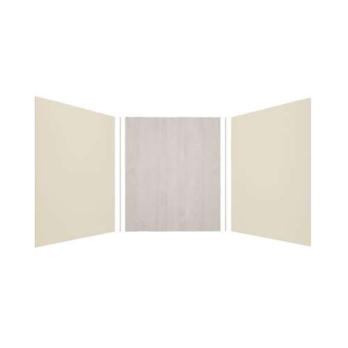 Expressions 60-in x 60-in x 72-in Glue to Wall 3-Piece Shower Kit, Cameo / Biscuit / Bleached Oak, EWK606072-3245