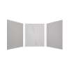 Expressions 60-in x 60-in x 72-in Glue to Wall 3-Piece Shower Kit, Grey / Bianca, EWK606072-3941