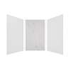 Expressions 60-in x 60-in x 96-in Glue to Wall 3-Piece Shower Kit, White / Bianca, EWK606096-3141