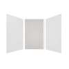 Expressions 60-in x 60-in x 96-in Glue to Wall 3-Piece Shower Kit, White / Sea Fog, EWK606096-3144