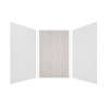 Expressions 60-in x 60-in x 96-in Glue to Wall 3-Piece Shower Kit, White / Bleached Oak, EWK606096-3145