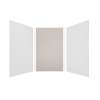 Expressions 60-in x 60-in x 96-in Glue to Wall 3-Piece Shower Kit, White / Houndstooth, EWK606096-3146