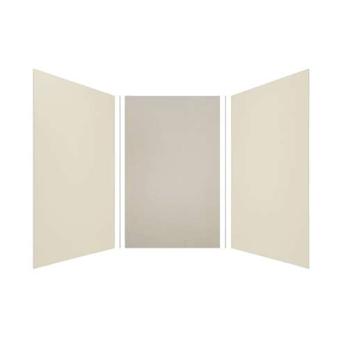 Expressions 60-in x 60-in x 96-in Glue to Wall 3-Piece Shower Kit, Cameo / Biscuit / Houndstooth, EWK606096-3246