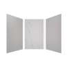 Expressions 60-in x 60-in x 96-in Glue to Wall 3-Piece Shower Kit, Grey / Bianca, EWK606096-3941