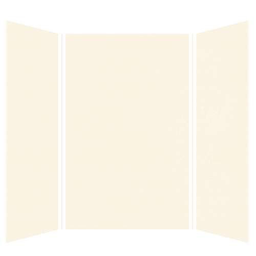Expressions 60-in x 60-in x 96-in Glue to Wall 3-Piece Shower Kit, Cameo / Biscuit, EWK606096-32