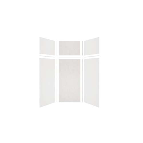Expressions 36-in x 36-in x 96-in Glue to Wall 3-Piece Shower Kit, White / Sea Fog, EWKX36367224-3144