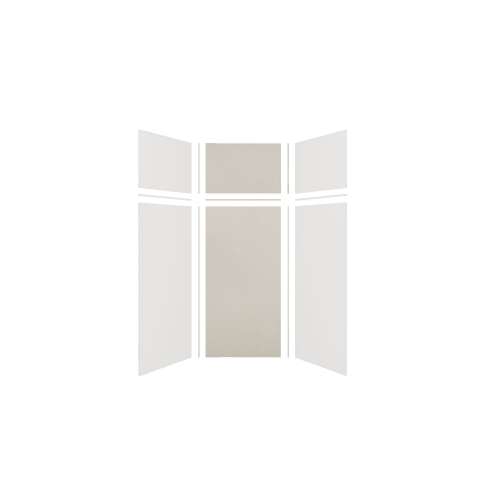 Expressions 36-in x 36-in x 96-in Glue to Wall 3-Piece Shower Kit, White / Houndstooth, EWKX36367224-3146