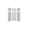 Expressions 36-in x 36-in x 96-in Glue to Wall 3-Piece Shower Kit, Grey / Bianca, EWKX36367224-3941