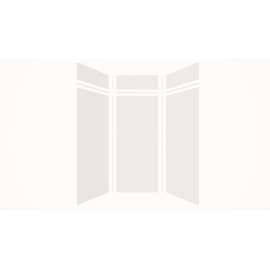 Expressions 36-in x 36-in x 96-in Glue to Wall 3-Piece Shower Kit, White, EWKX36368412-31