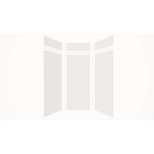 Expressions 36-in x 36-in x 96-in Glue to Wall 3-Piece Shower Kit, White, EWKX36368412-31
