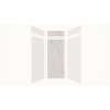 Expressions 36-in x 36-in x 96-in Glue to Wall 3-Piece Shower Kit, White / Bianca, EWKX36368412-3141