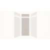 Expressions 36-in x 36-in x 96-in Glue to Wall 3-Piece Shower Kit, White / Sea Fog, EWKX36368412-3144