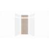 Expressions 36-in x 36-in x 96-in Glue to Wall 3-Piece Shower Kit, White / Bleached Oak, EWKX36368412-3145